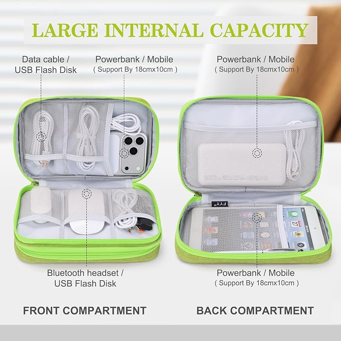 FYY Electronic Organizer, Large Travel Cable Organizer Bag Pouch Electronic - Image 3