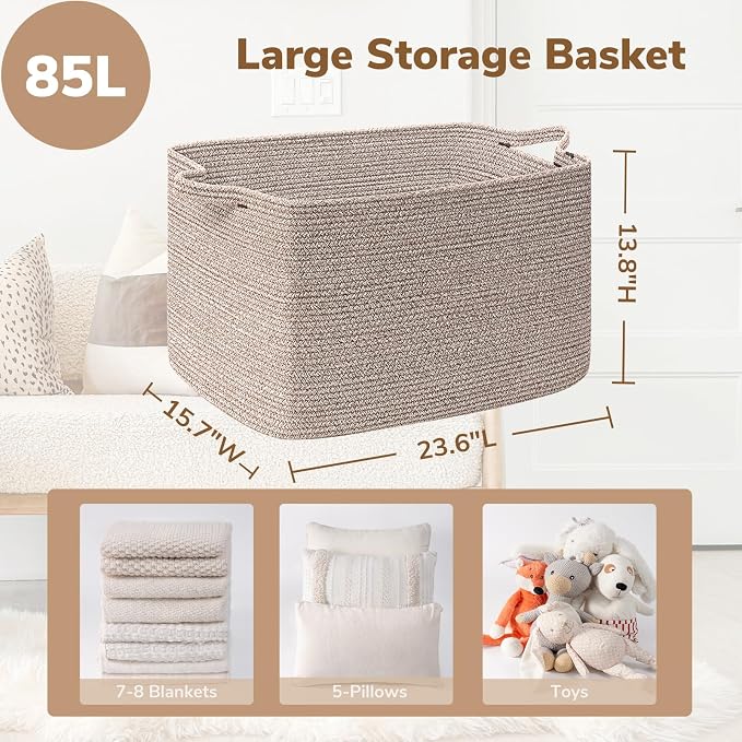 Goodpick Blanket Basket, Woven Baskets - Image 3