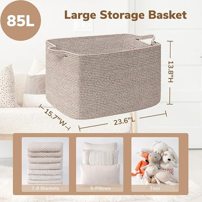 Goodpick Blanket Basket, Woven Baskets - Image 3