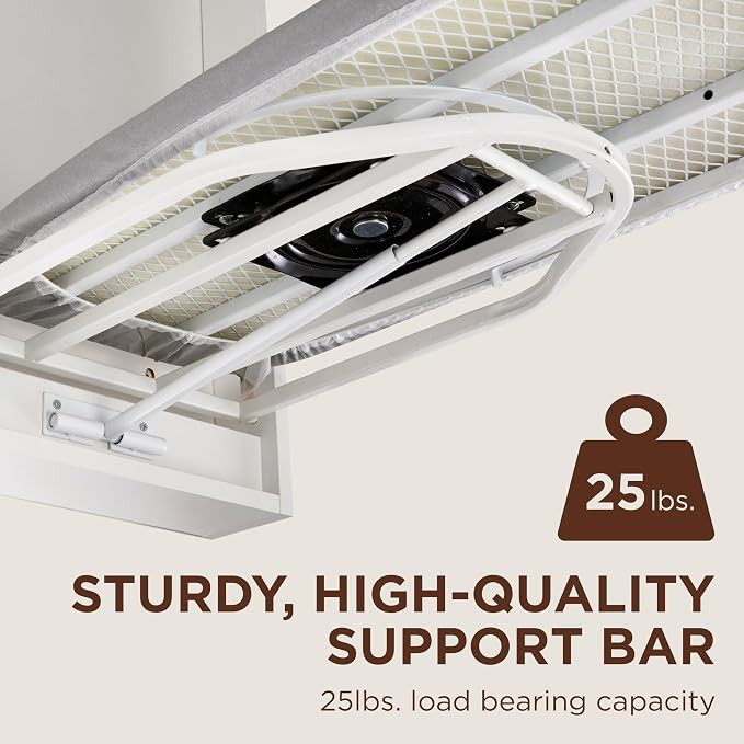 Ivation Wall-Mounted Swivel Ironing Board Cabinet, Foldable Ironing Storage - Image 3