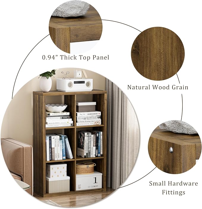 Cube Storage Organizer Bookcase, Decorative 11 inch Open Back Cubical Shelf - Image 6