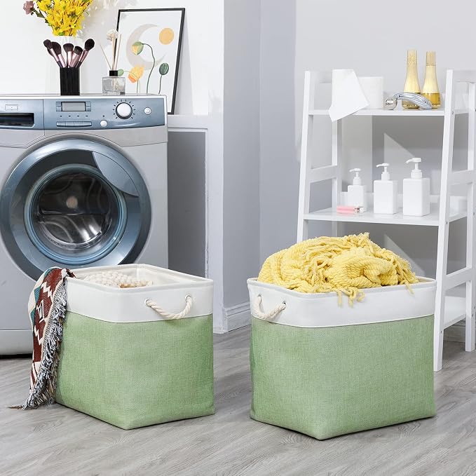Bidtakay Large Storage Baskets for Nursery Toy Organizer Collapsible Organizing - Image 5