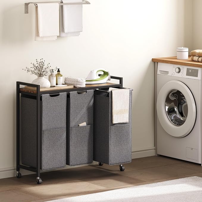HOOBRO Laundry Sorter 3 Section, Laundry Hamper - Image 2