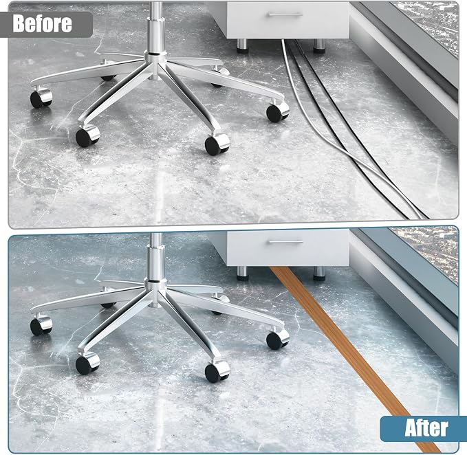 Floor Cord Covers for Wires 3.3FT Cable Hider Wire Cover Self Adhesive Cord - Image 4