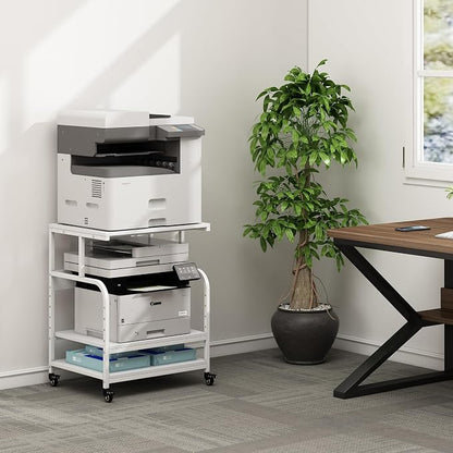 White Printer Stand, 23.6 x18.9 x 30 Inches Big Size Printer Table - Image 6