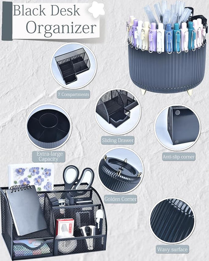 Black Desk Accessories and Organizers - Image 2