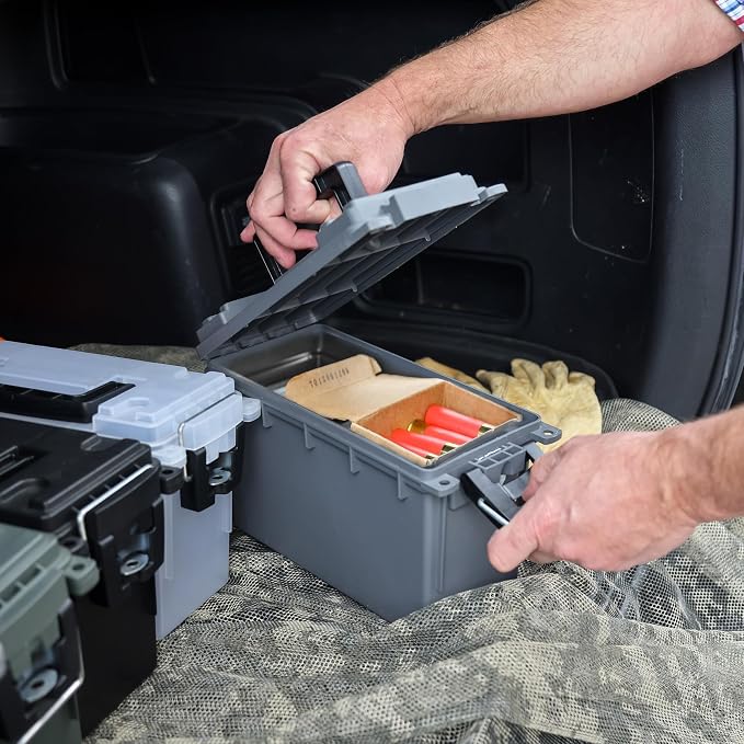 Sheffield Ammo Box Made in USA, Stackable Lockable Ammo Storage Box, Water & - Image 9