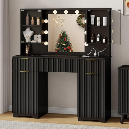 ONME 47.2" Fluted Vanity Desk by ONME