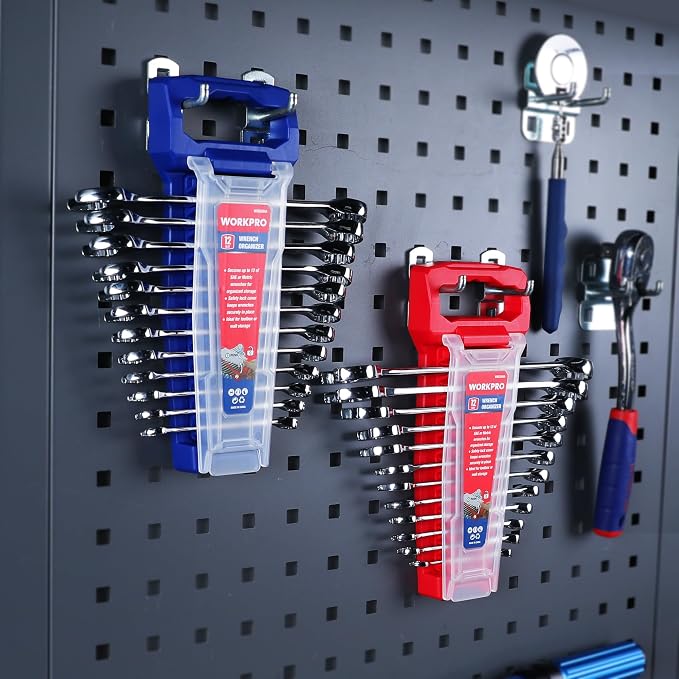 WORKPRO 2-Piece Wrench Organizer, 24-Slot Plastic Holder Set - Image 7