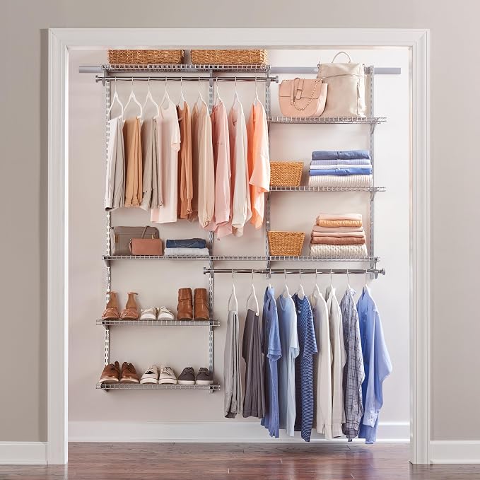 Rubbermaid Configurations Deluxe Custom Closet Kit, 3-6 Ft. Adjustable Metal by Rubbermaid