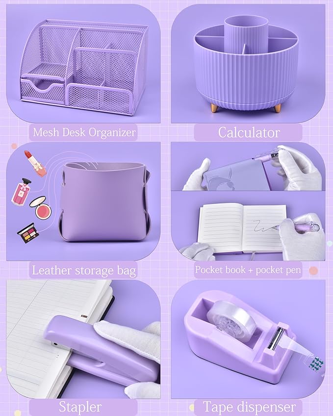 Purple Desk Accessories and Organizers - Image 3