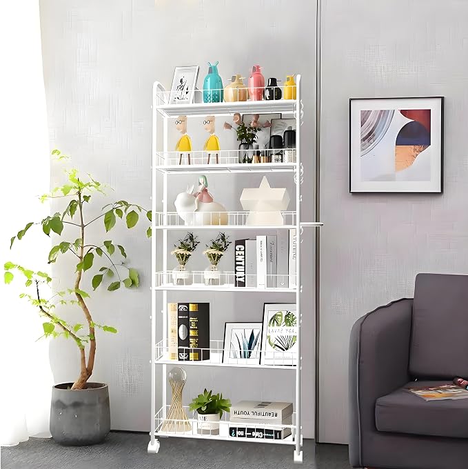 6in 6 Tier Slim Storage Cart - Image 4