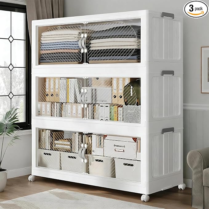 180QT Extra Large Stackable Storage Bins by QAVABIN