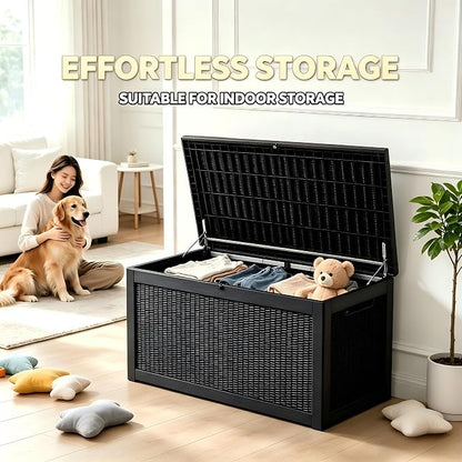 328 Gallon Waterproof Outdoor Storage Box, Heavy Duty Resin Deck Box Lockable - Image 8