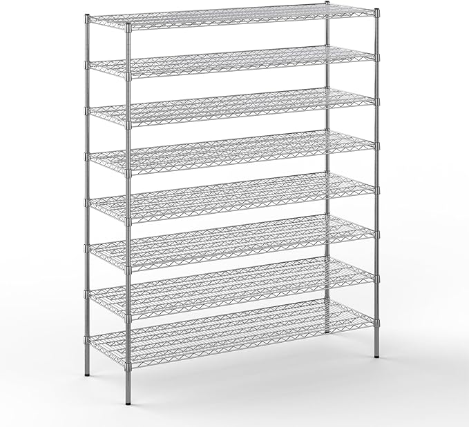 21" Deep x 60" Wide x 74" Height Wire Shelving Kit | 8-Tier | NSF Commercial by Regal+Altair