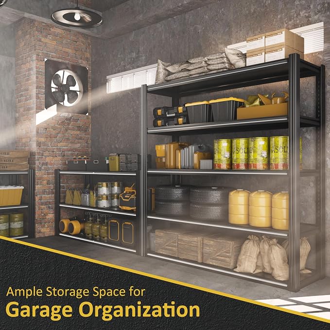 48" W Garage Shelving Heavy Duty 3030Lbs Storage Shelf 5 Tier Adjustable - Image 7