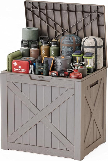 EasyUp 40 Gallon Deck Boxes Outdoor Waterproof, Weatherproof Outdoor Deck Box by EASYUP