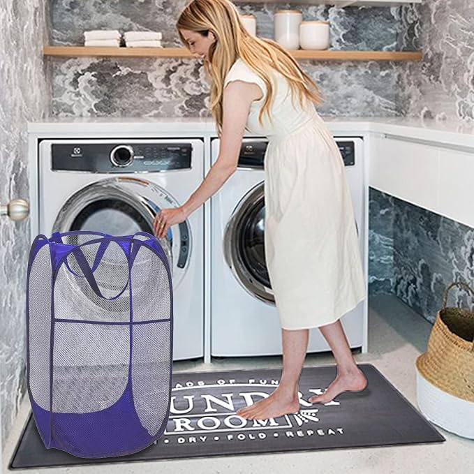 BATTOO Deluxe Strong Mesh Pop up Laundry Hamper Basket - Image 6
