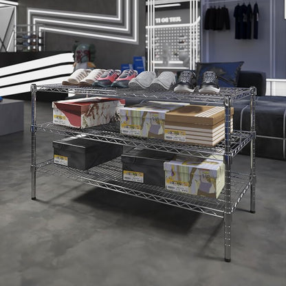 21" Deep x 48" Wide x 27" Height Wire Shelving Kit | 3-Tier | NSF Commercial - Image 2