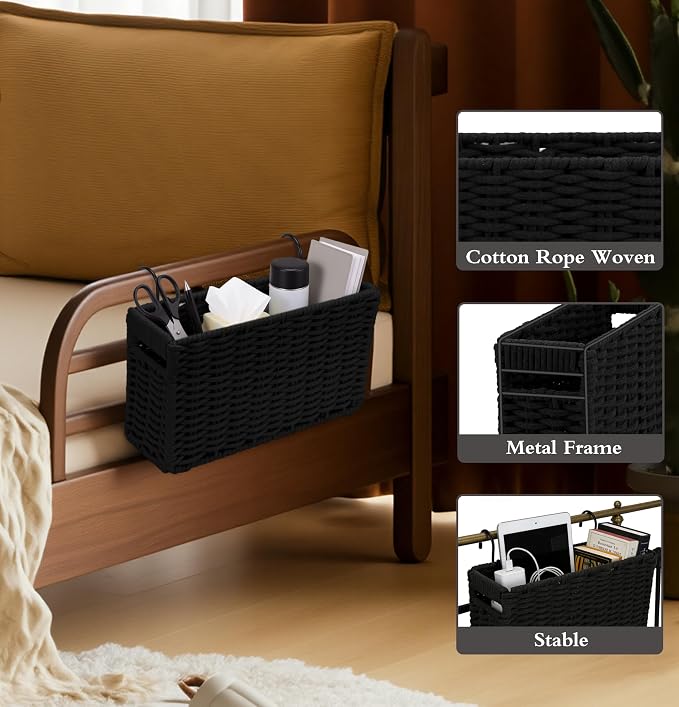 Cotton Rope Woven Bedside Caddy - Image 3