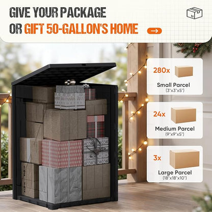 Flamaker 50 Gallon Deck Box, Package Delivery Storage Box - Image 4
