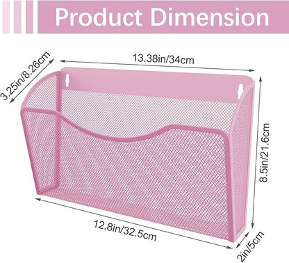 EasyPAG Wall File Organizer, Metal Mesh Hanging File Folder Holder - Image 7
