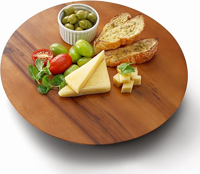 13" Acacia Lazy Susan Organizer by TIDITA