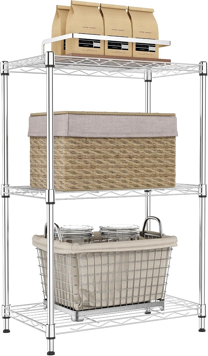 IZEUK 3 Tier Metal Wire Shelving Rack Storage Shelves by IZEUK