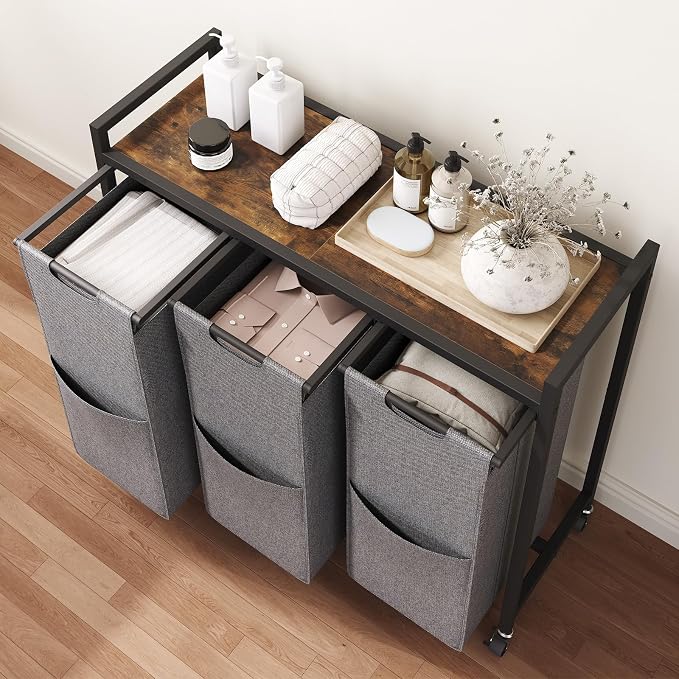 HOOBRO Laundry Sorter 3 Section, Laundry Hamper - Image 4