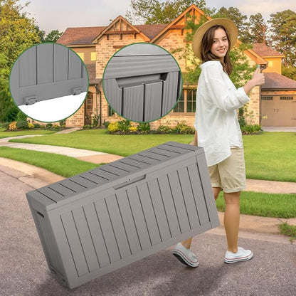 Outdoor Storage Box, Resin Deck Boxes Indoor and outdoor, Waterproof Storage - Image 6