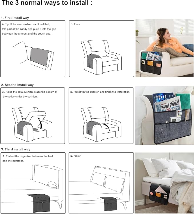 Sofa Armrest Caddy, Armchair Caddy - Image 4