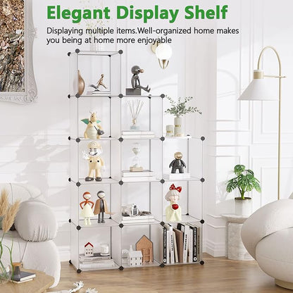 C&AHOME Cube Storage Organizer, 12-Cube Closet Cabinet Organizer, DIY Cube Shelf - Image 2