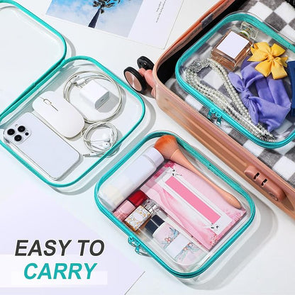 Sanwuta 6 Pcs Clear Hard Zipper Case Pencil Pouches Hard Plastic Zipper Pouches - Image 5