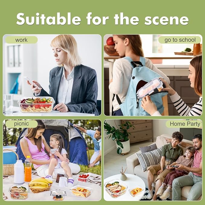 Liuruiyu 8 Pack Glass Food Storage Containers - Image 9