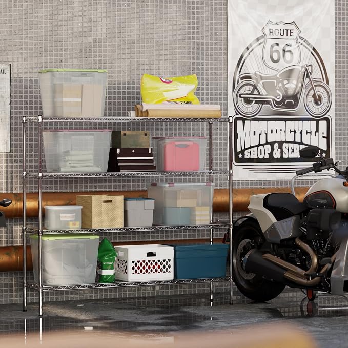 14" Deep x 60" Wide x 54" Height Wire Shelving Kit | 4-Tier | NSF Commercial - Image 6