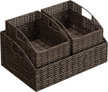 Ollieroo Rattan Storage Baskets, Handwoven Wicker Storage Bins - Image 8