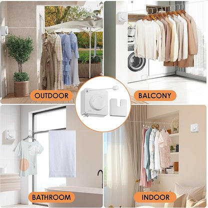 Yejay Retractable Clothesline Indoor, Non-Sagging Clothes Line Retracting - Image 6