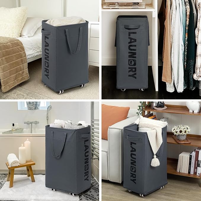 Goodpick Hamper with Wheels, Dirty Laundry Basket - Image 9