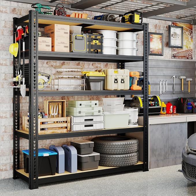 40''W Garage Storage Shelves, Storage Racks Shelving Units, Storage Shelves - Image 2