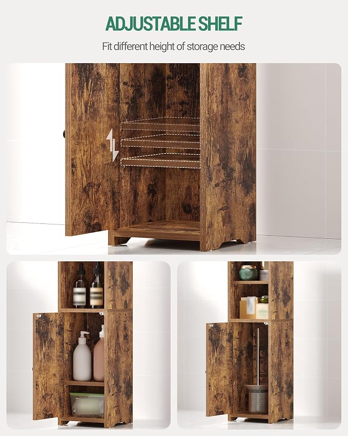Hzuaneri Bathroom Storage Cabinet, Small Corner Floor Cabinet - Image 5