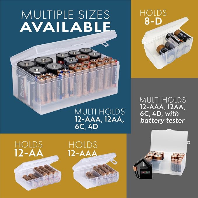 Dial Industries Battery Storage Organizer Case, 12 AAA, 12 AA, 6 C, 4 D - Image 3