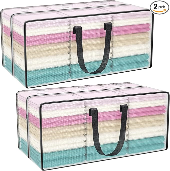 Clear Storage Bags with Zipper, Large Moving Bags Heavy Duty Extra Large by ACNUSIK