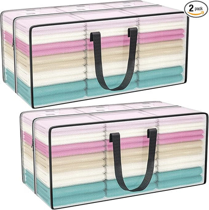 Clear Storage Bags with Zipper, Large Moving Bags Heavy Duty Extra Large by ACNUSIK