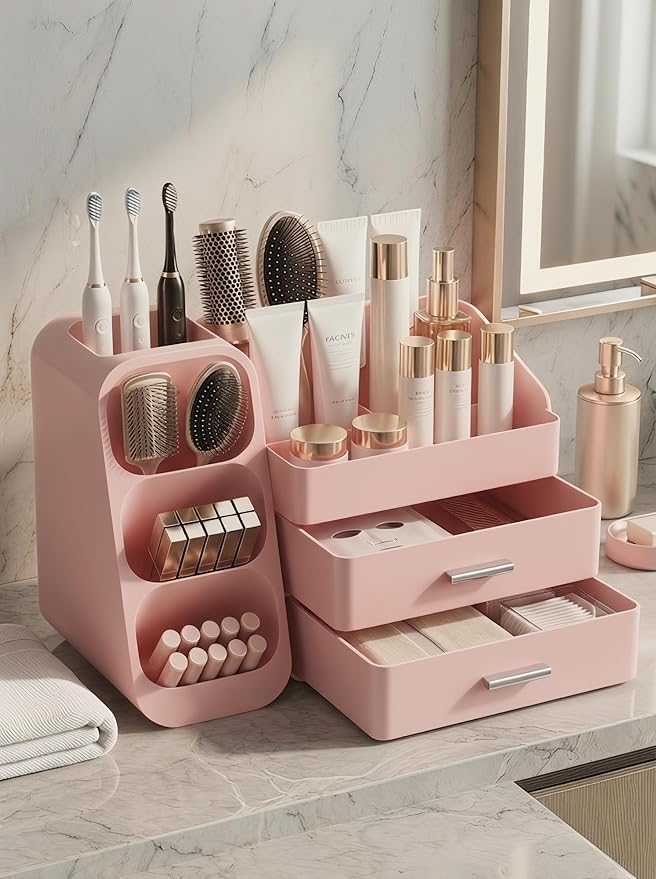 Booklov Makeup Organizer for Vanity, Large Capacity Cosmetic Display Case - Image 4