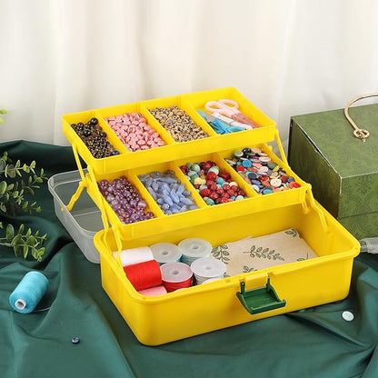 BTSKY 3-Layer Plastic Dividing Storage Box Craft Organizer - Image 5