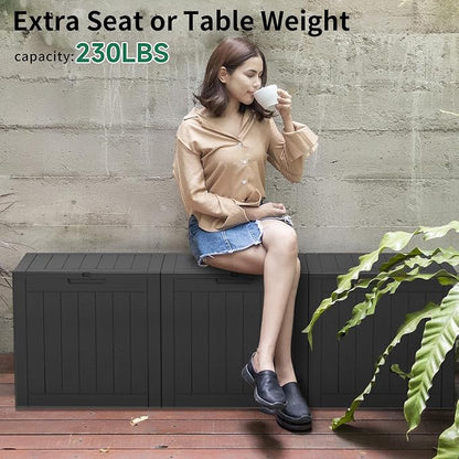 EasyUp 31Gallon Outdoor Deck Box Waterproof, Indoor and Outdoor Storage Box - Image 5