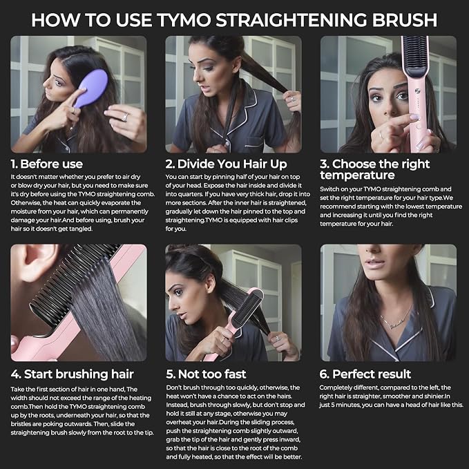 TYMO Ring Hair Straightener Brush – Hair Straightening Iron - Image 8
