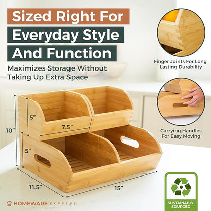 Potato and Onion Storage Bin for Pantry and Kitchen Counter - Image 5