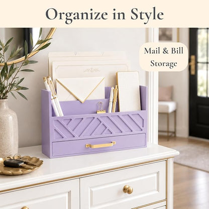 BLU MONACO | Wooden Mail Organizer Countertop - Image 3