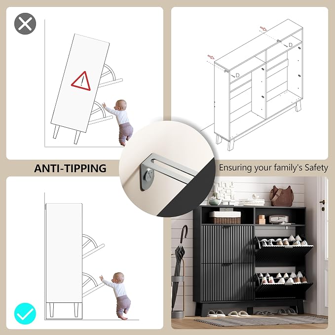 Shoe Cabinet Storage for Entryway - Image 6
